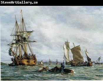 unknow artist Seascape, boats, ships and warships. 117